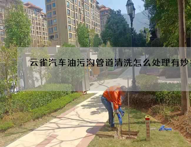 云雀汽車油污溝管道清洗怎么處理有妙招